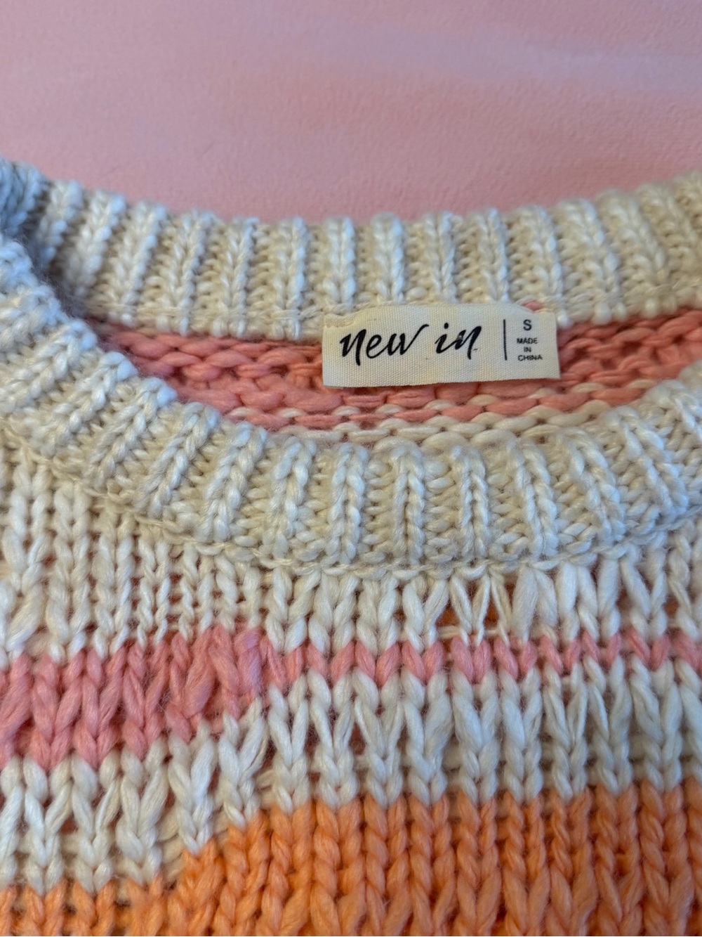 NEW IN Chunky Striped Crewneck Sweater - Picture 3 of 5